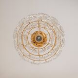 Chandelier, Brass and Crystal Glass by Kinkeldey, Germany, 1970s