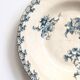Vintage decorative plate, Gien Chardon bleu model, ironstone.