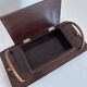 Vintage 1960 cigarette holder wooden metal copper - 31 x 15 cm