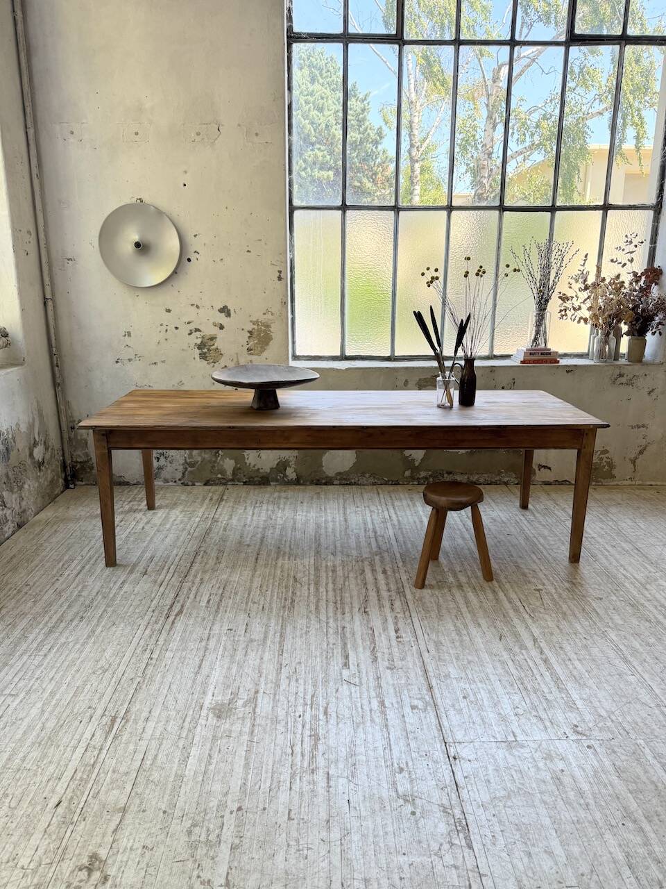 50s pine and oak farmhouse table 2.5m