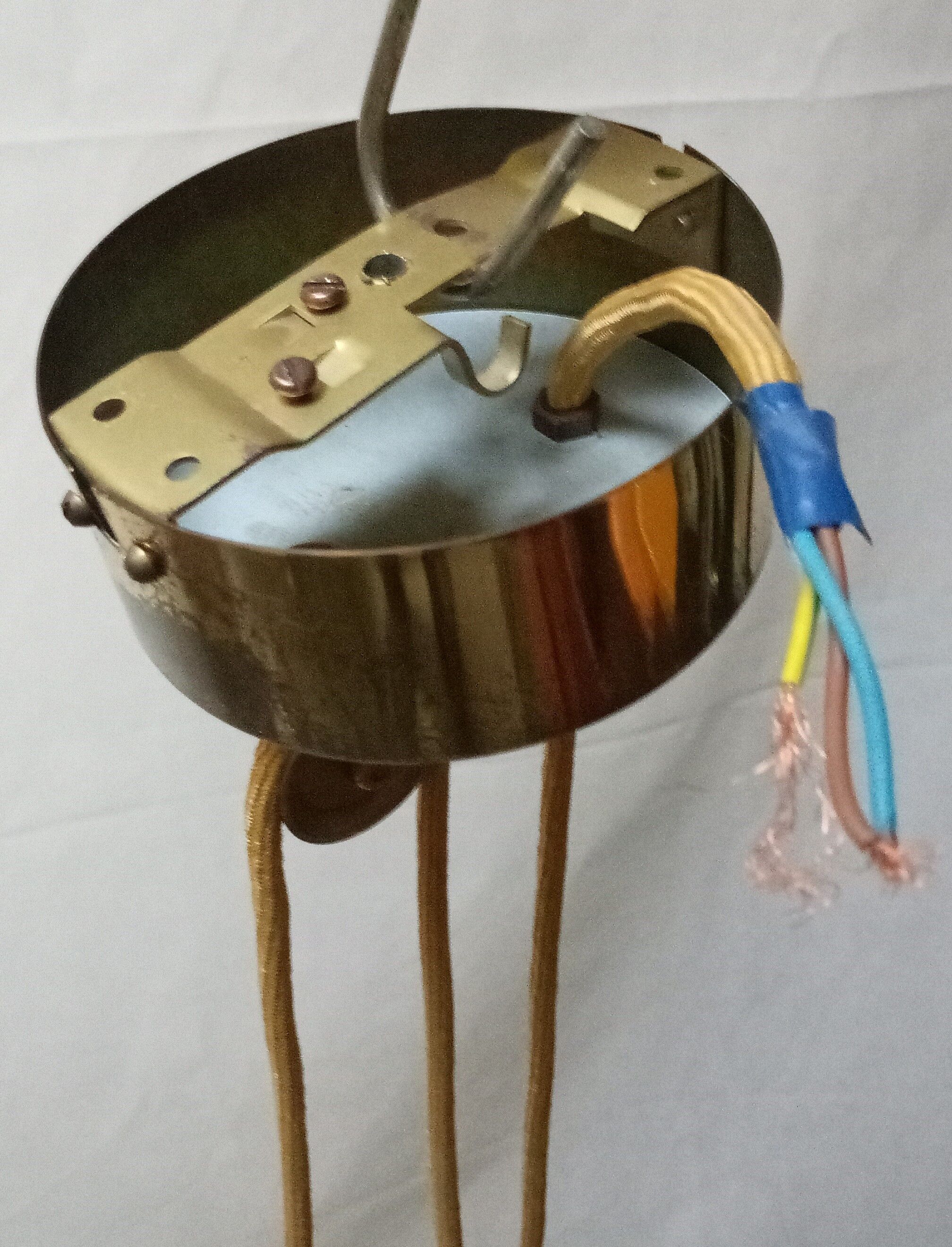 Adjustable scandinavian  brass ceiling lamp from the 70s