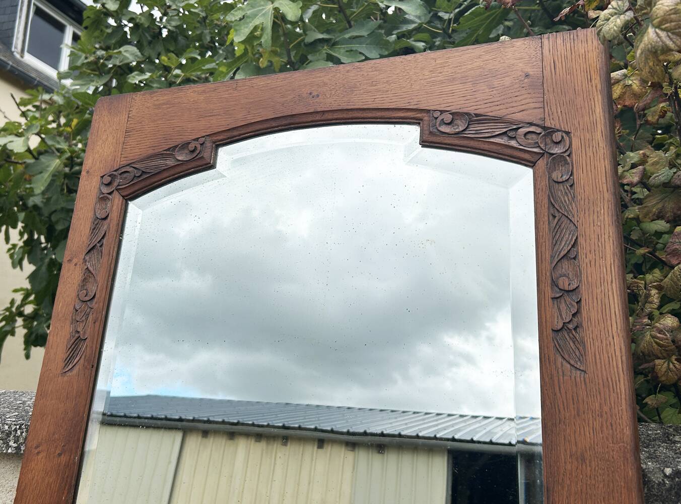 Large vintage wardrobe door mirror, 1930s.