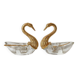 Salt and pepper shakers, 1960s swans