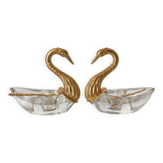 Salt and pepper shakers, 1960s swans