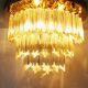 Incredible and large 'Triedri' flush mount light by Paolo Venini for Venini