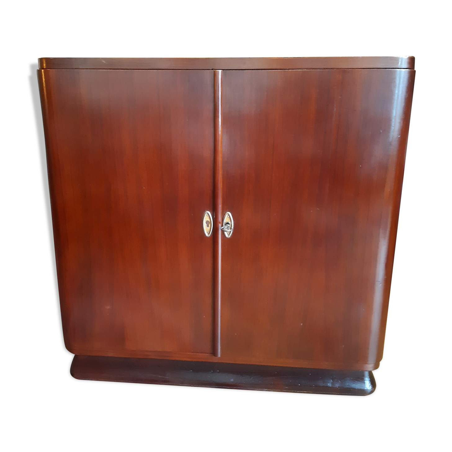 furniture, vintage, music, mahogany veneer, on wheels