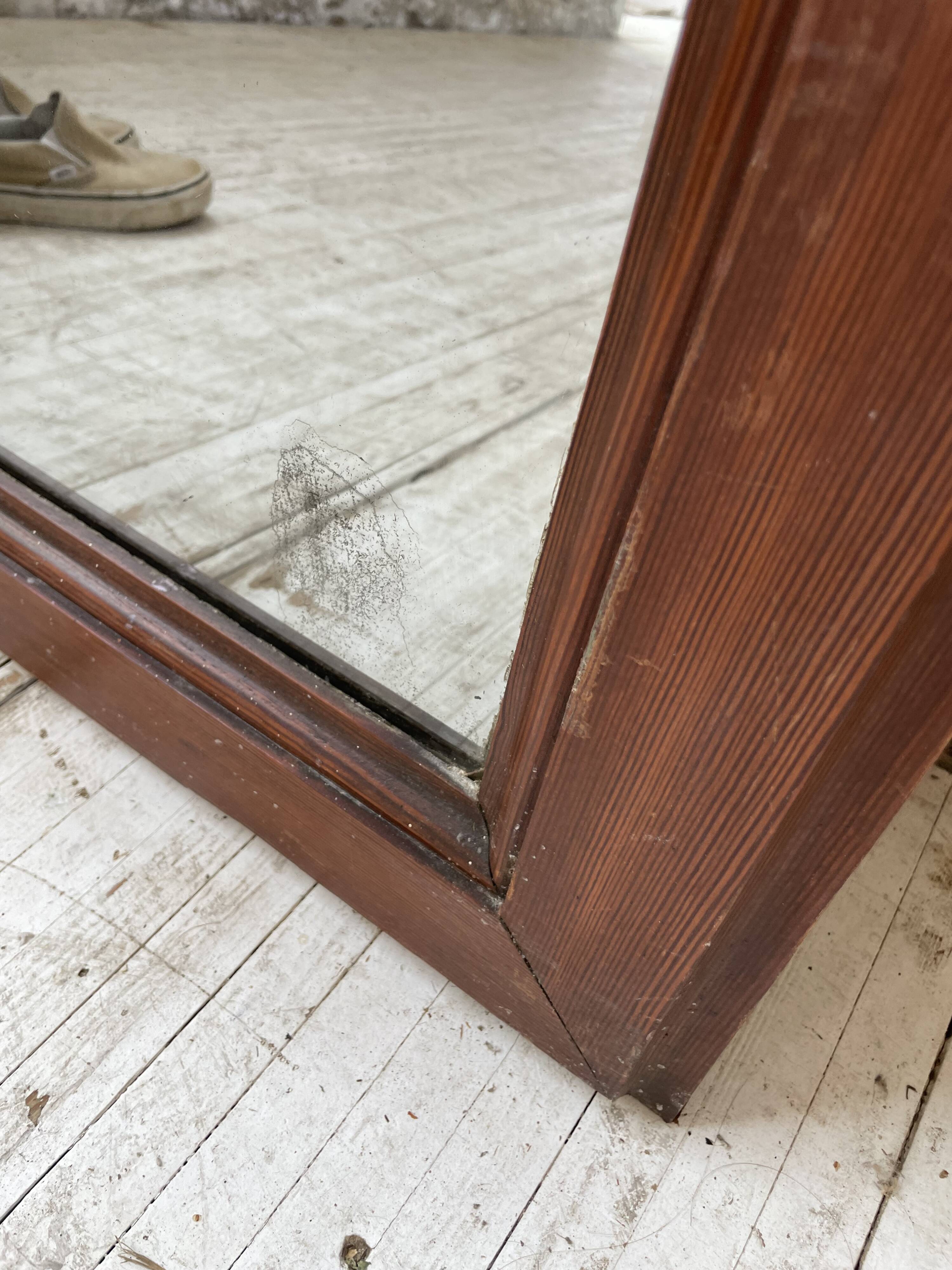 Late 19th century XL wooden mirror