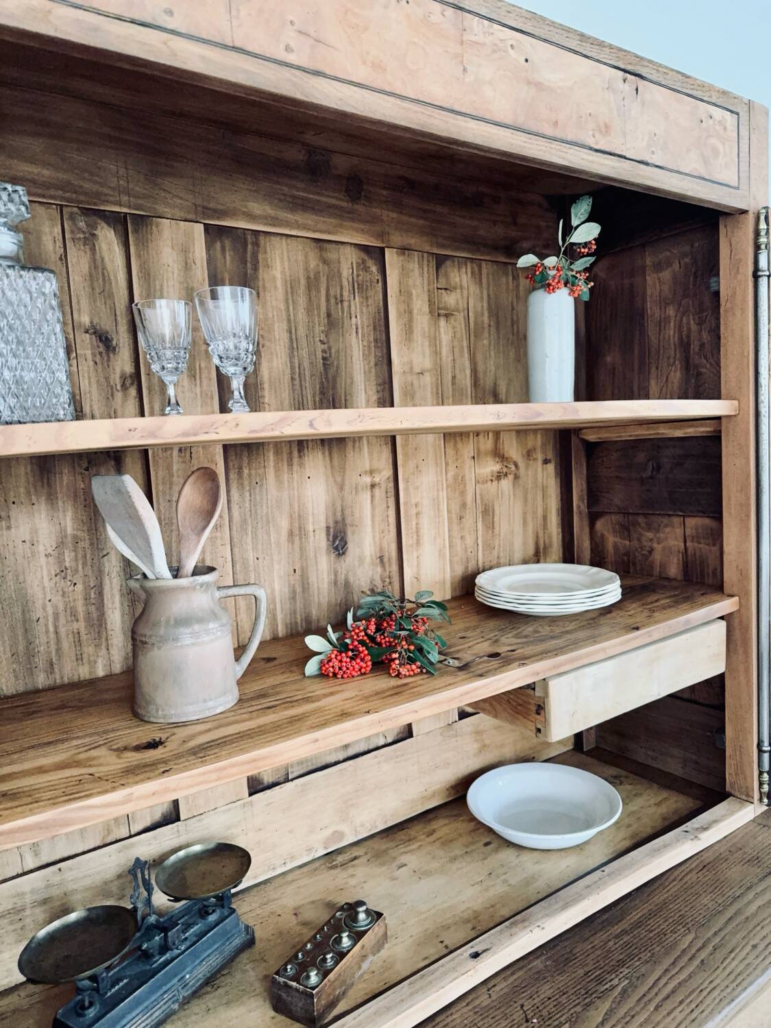 Solid wood sideboard, renovated
