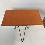 Triped pedestal table magazine holder 1950 vintage
