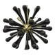 Italian Glass Sputnik Gold With Black Drops Chandelier