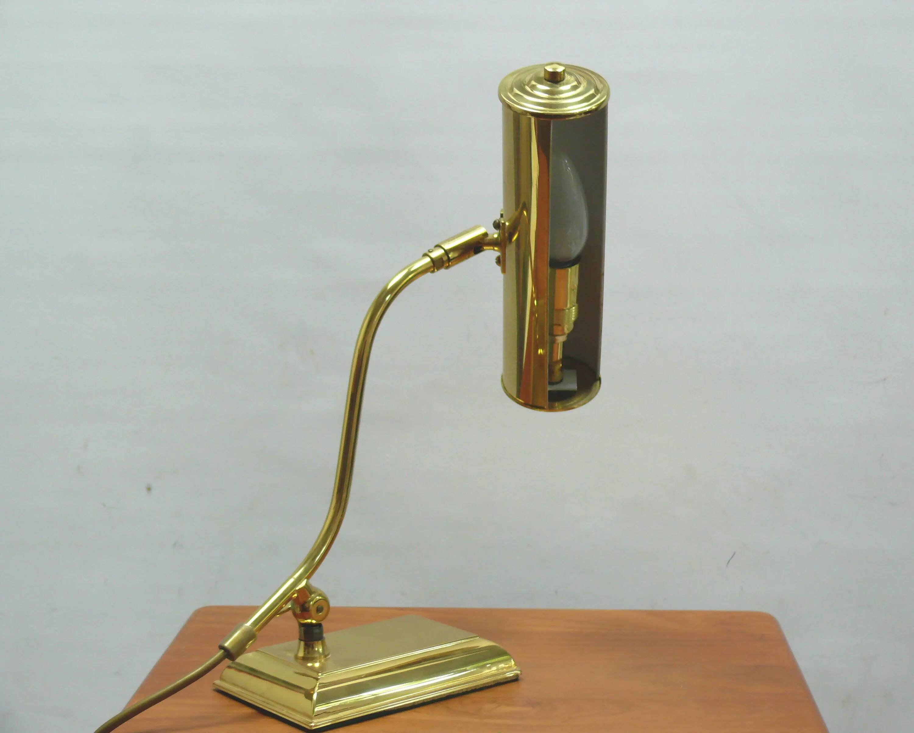 Lampe de piano en laiton, Sölken, années 1970