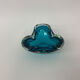 Mid century design set of 4 blue murano glass bowls , 1970's