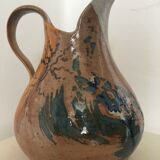 Artisanal pitcher enamelled terracotta