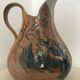 Artisanal pitcher enamelled terracotta