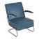 Art Deco Tubular Armchair in Chrome-Plated Steel & Blue Leather attributed to Mücke-Melder, 1930s
