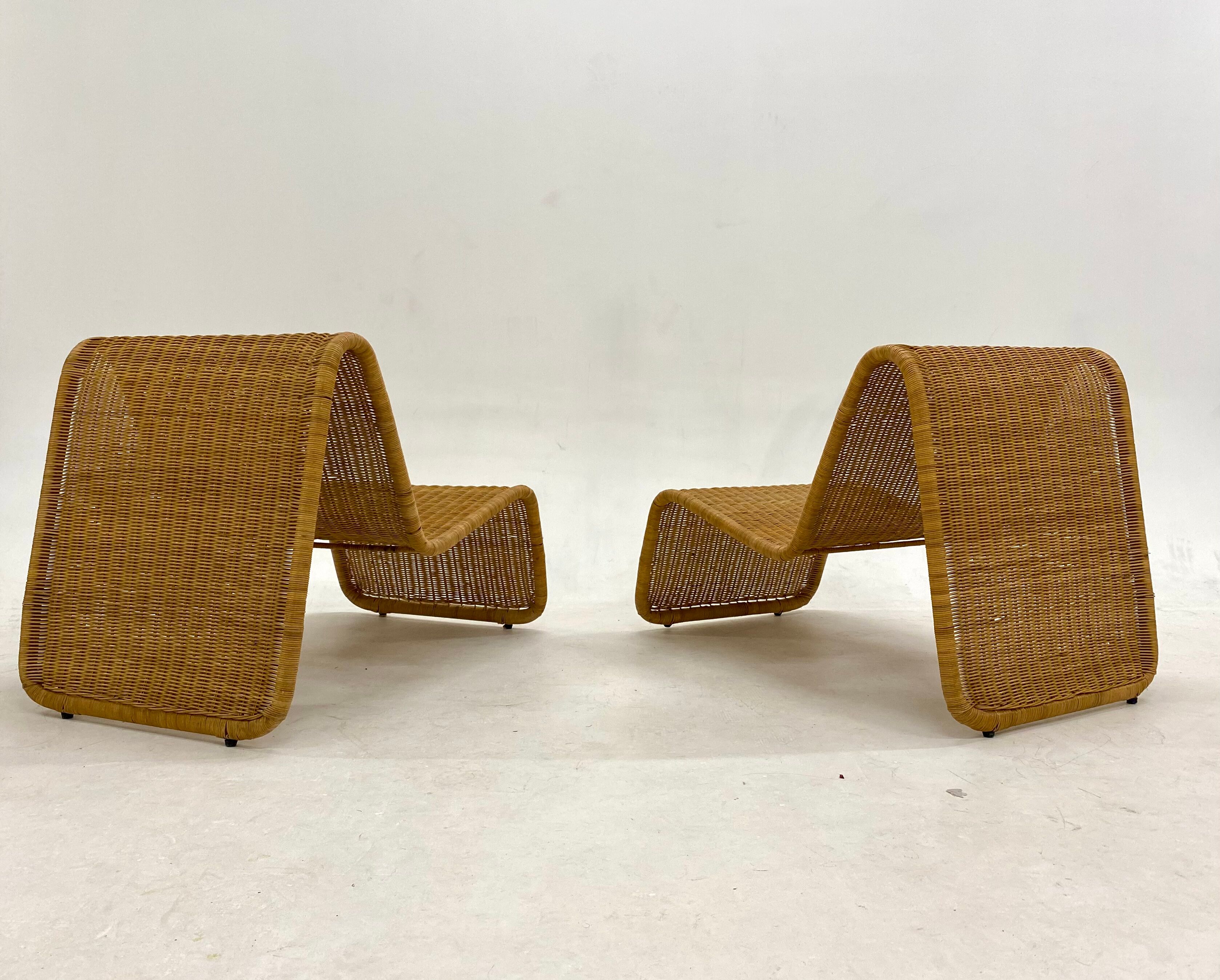 Pair of P3 armchairs Tito Agnoli 1960