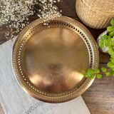 Round brass serving tray