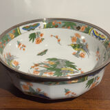 Shallow porcelain plate from Limoges Raynaud, bird decoration.