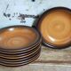 Nine hollow earthenware plates of saint-amand décor main service "meylan"vintages