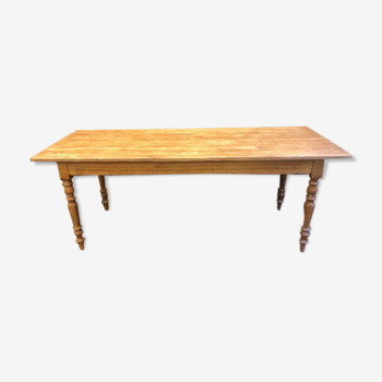 Wooden farmhouse table