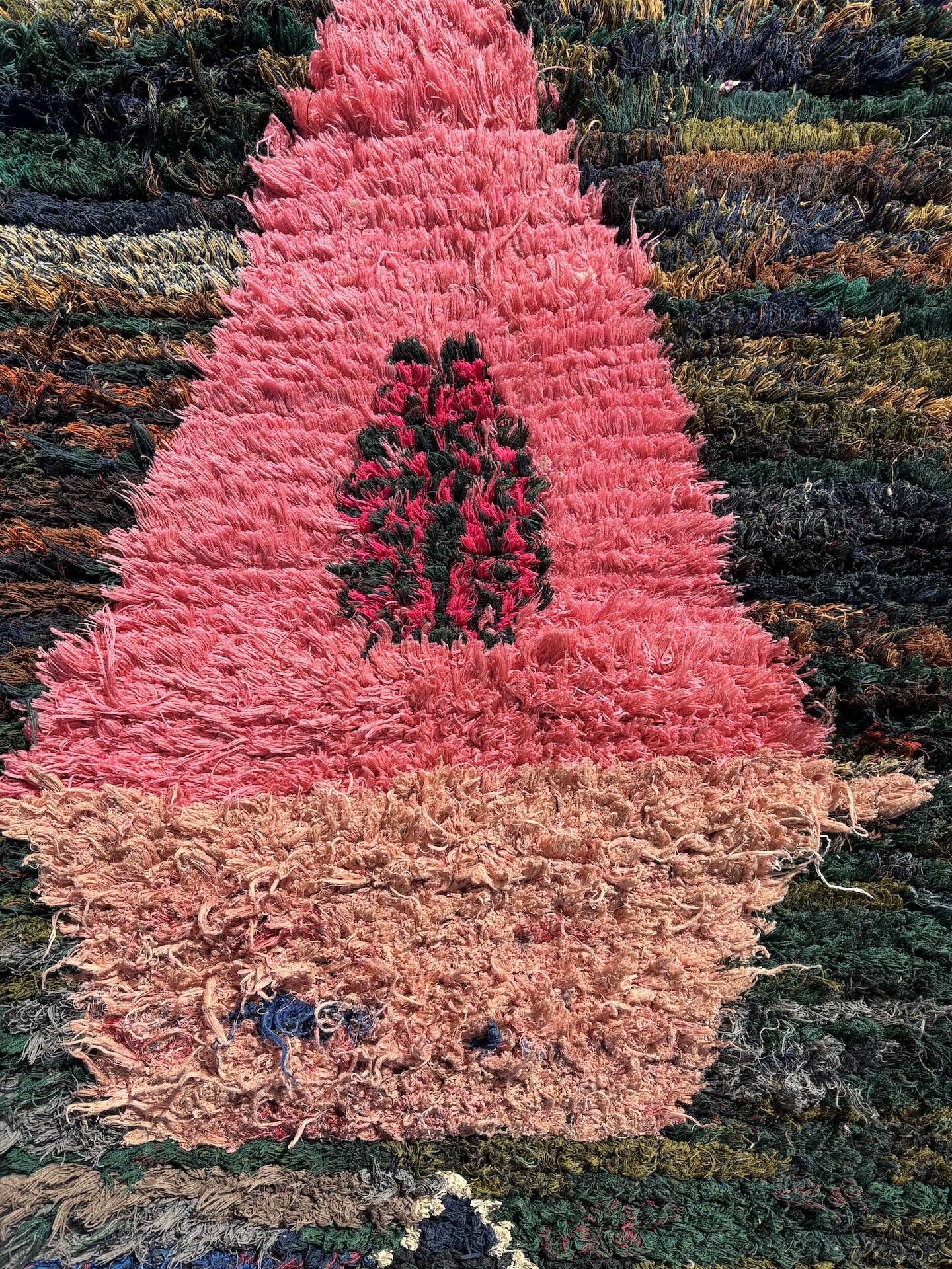 Large berber boucherouite hallway rug