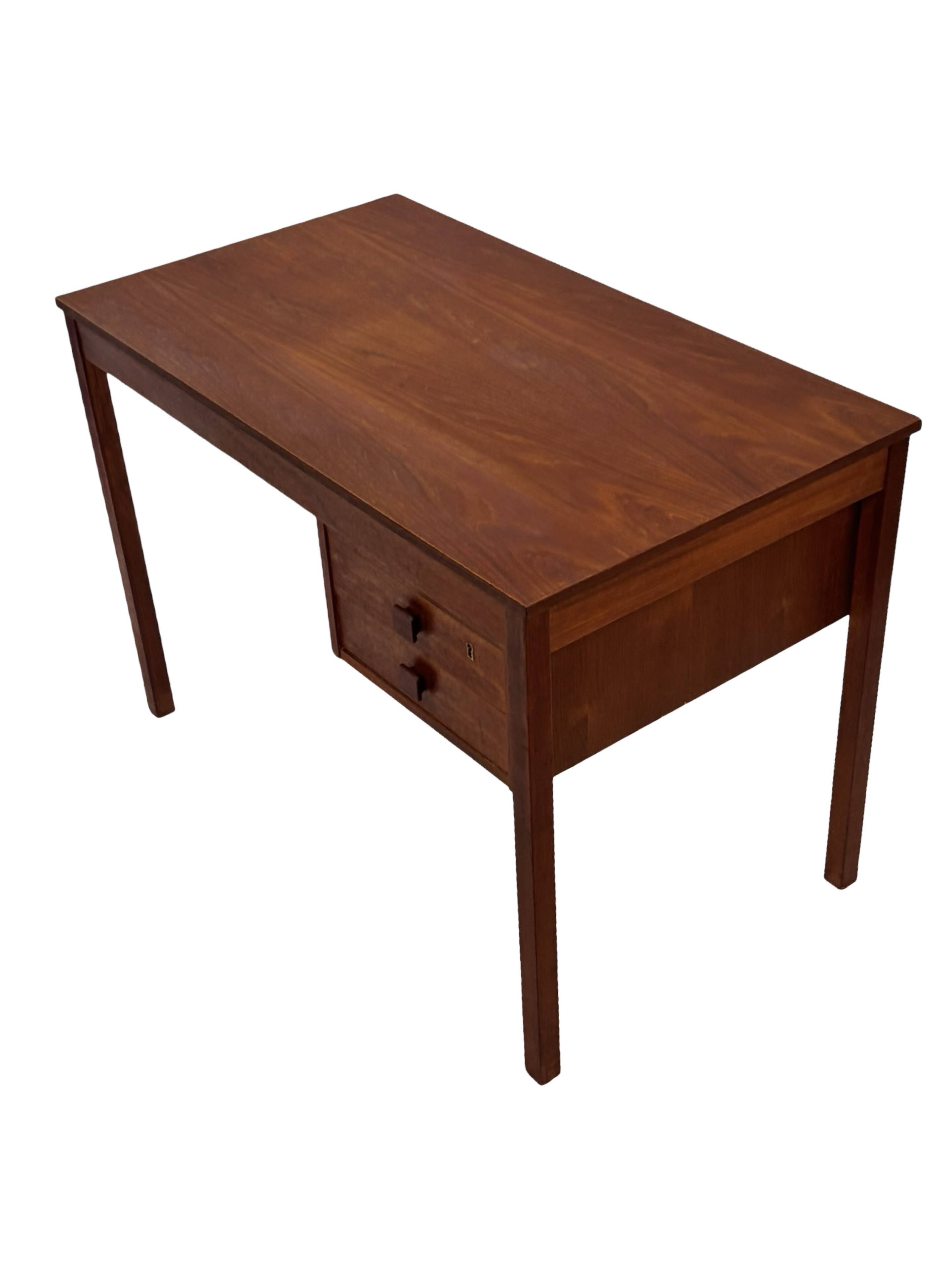 Vintage Danish teak compact Domino Mobler desk, 1960s