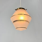 Art Deco Opaline Glass Pendant Lamp, 1930s