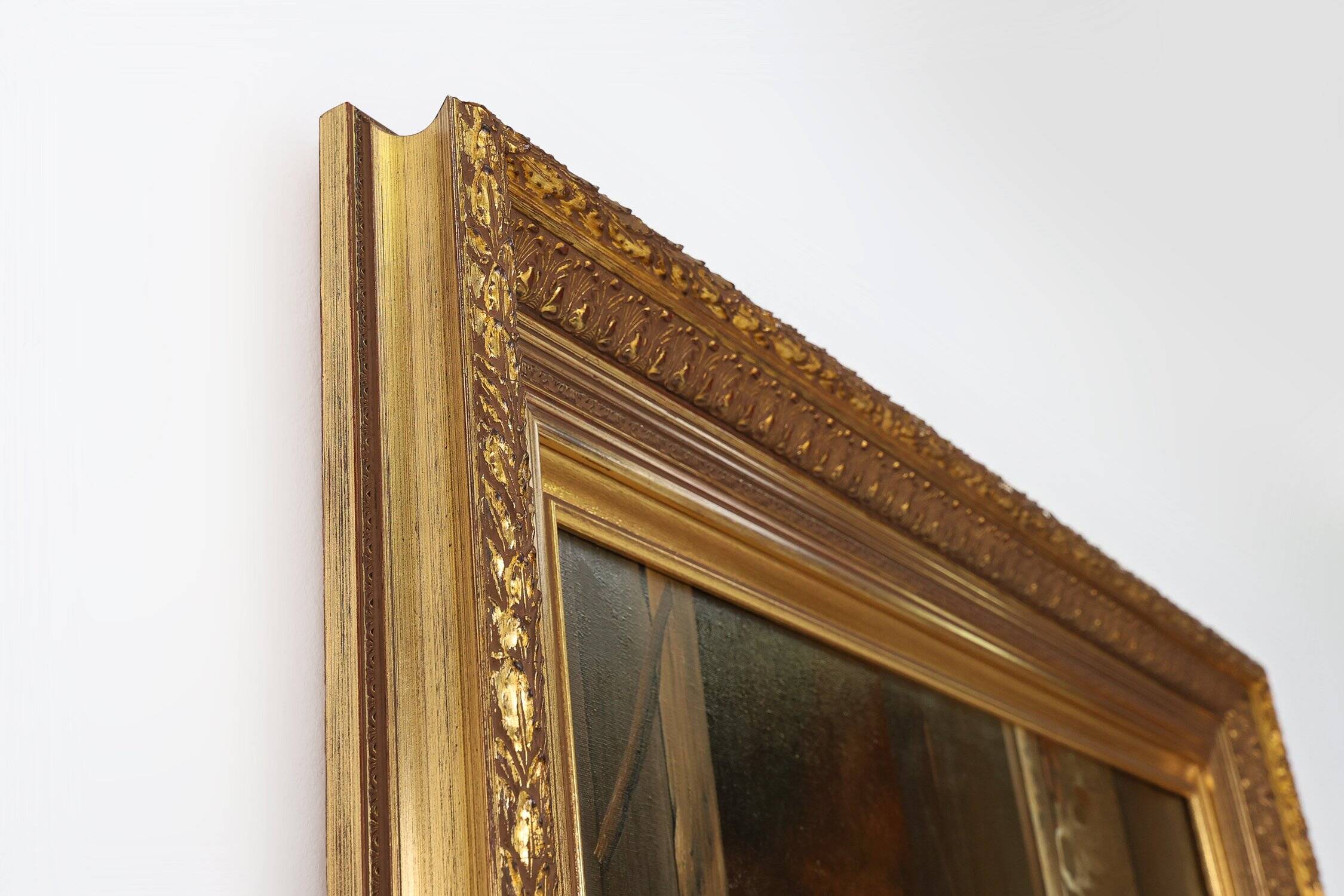 Belgian Artist, Baroque Scene, 1991, Oil on Canvas, Frame