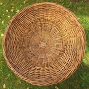 Rattan and iron swivel pod chair, 1960s