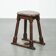 Antique Dutch oak stool from the early 19th century with a nice design