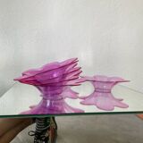 6 pop pink glass cups