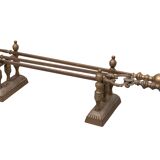 Antique Brass Fireplace Tools 19th Century