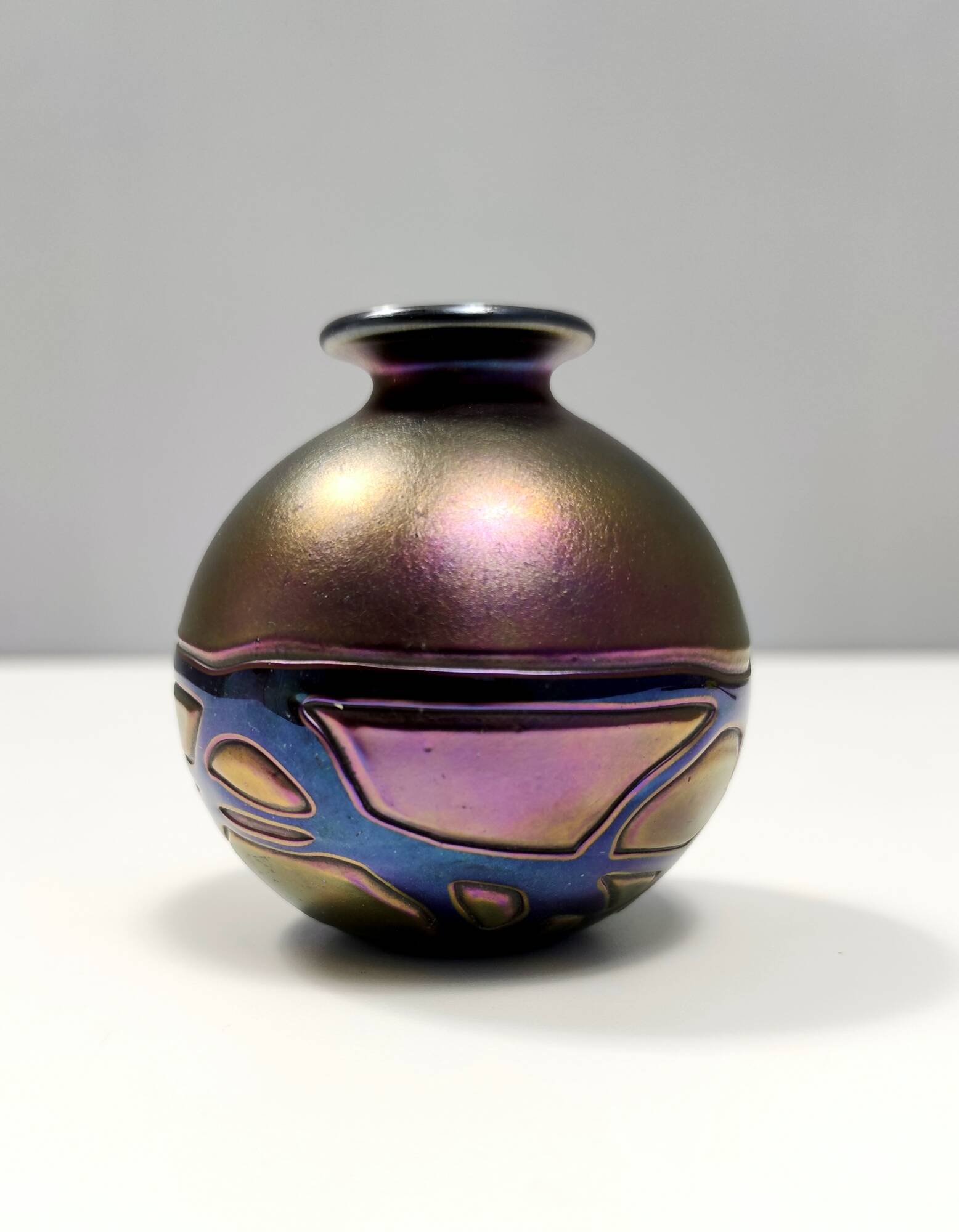 Opalescent Mdina Glass Vase from Malta