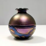 Opalescent Mdina Glass Vase from Malta