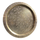 Bronze brass tray with chiseled decoration signed