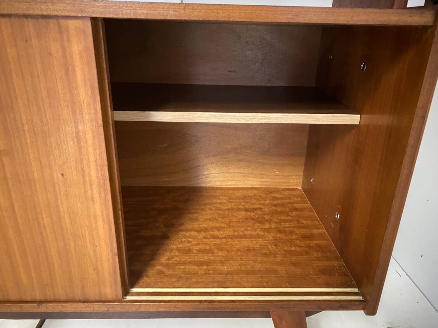 Vintage bookcase with compass feet from the 60s