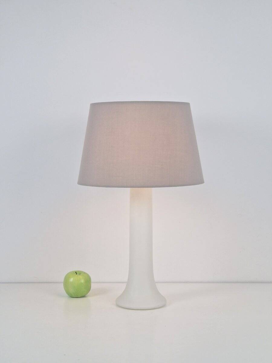 Vintage Glass Table Lamp by U. & O. Kristiansson for Luxus Vittsjö, Sweden, 1969