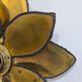 Paire appliques feuilles brutalistes