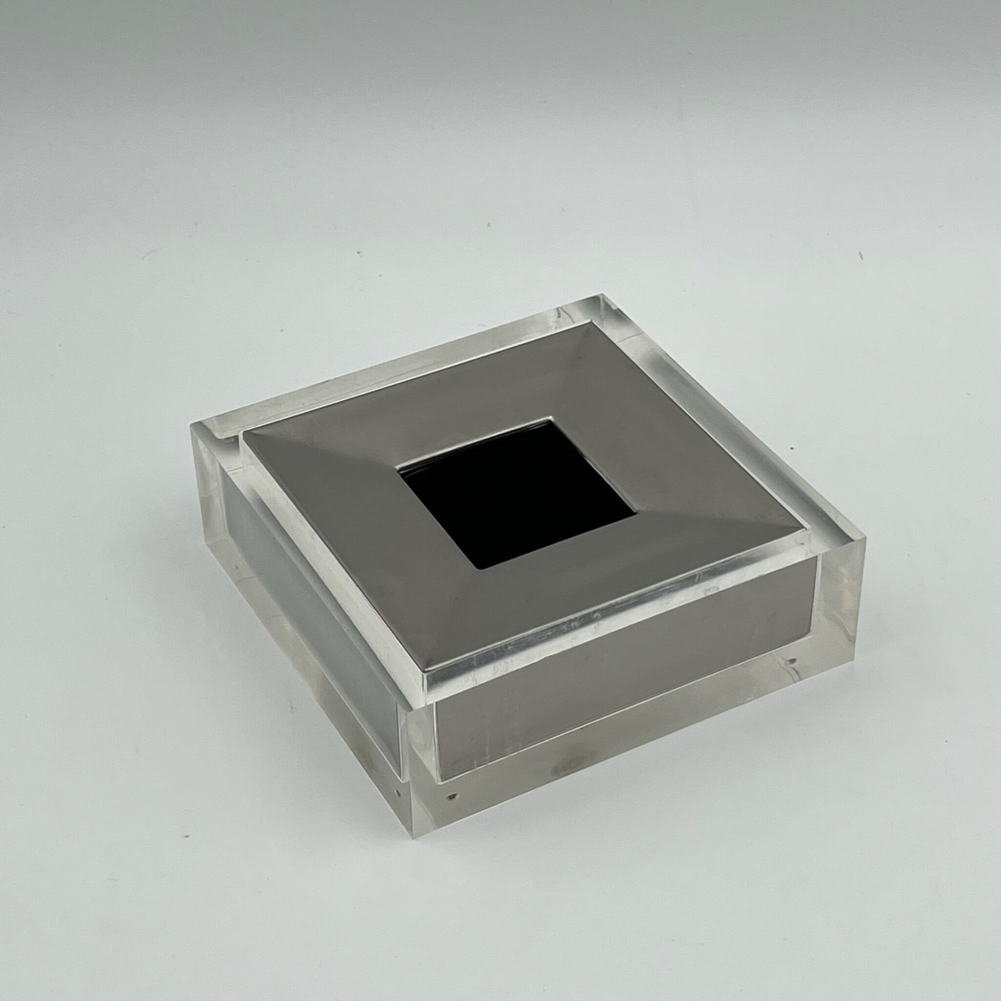 Fabio Manlio Ciocca Guzzini 70s, vintage plexiglass italian design - catchall ashtray and lighter