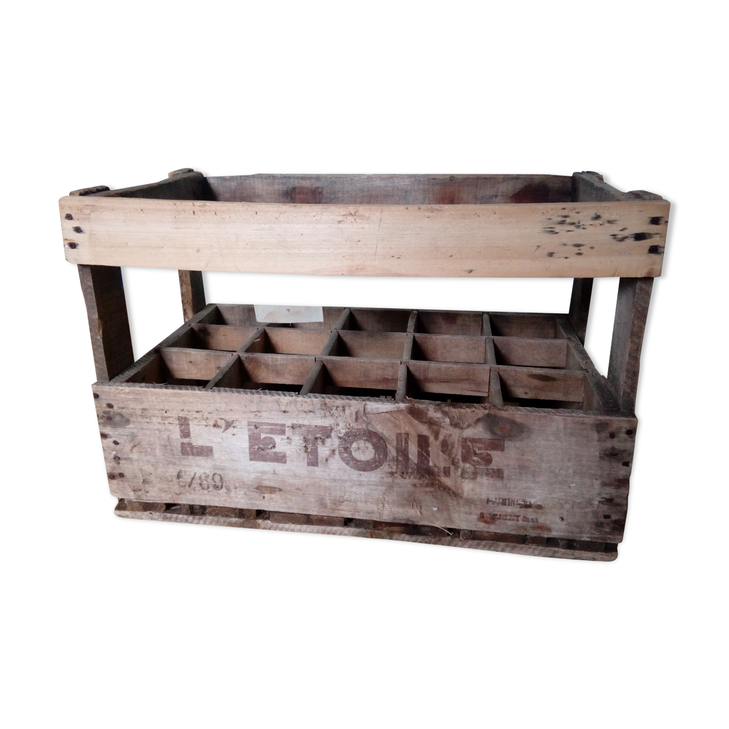 Bottles in wooden box