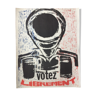 Original poster May 68 "Vote Free" 45x56cm 1968