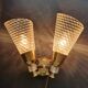 Pair of double light wall sconces from the 1960s.