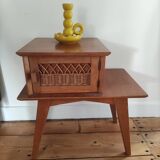 Rattan bedside table