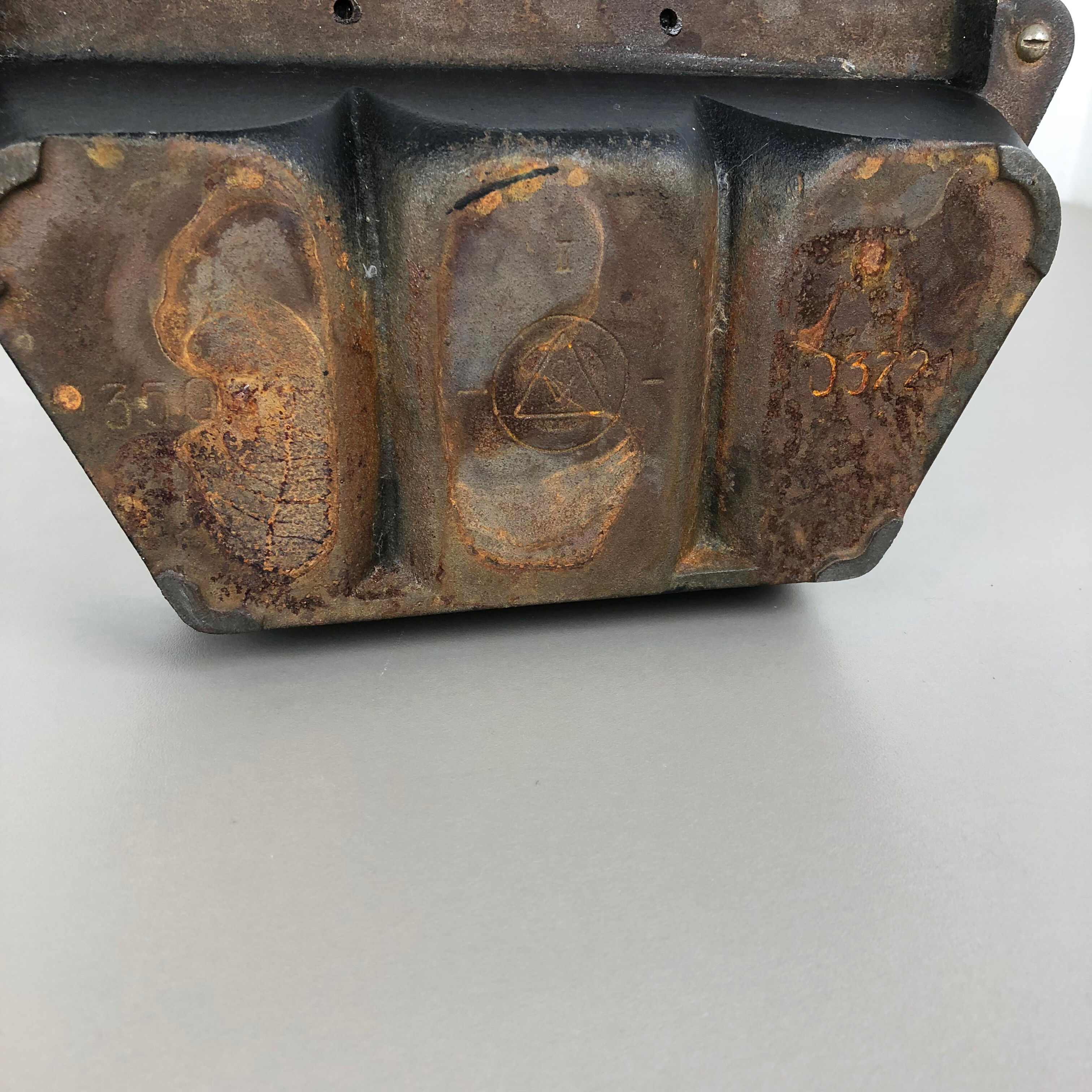 Original midcentury metal brass umbrella stand, Germany, 1950s