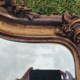 Gilded mirror of louis XV style fireplace 1900 79x145cm