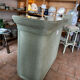 Ensemble bar et tabourets vintage en rotin