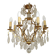 French Louis XV chandelier with 8 lights in gilded bronze, glass and crystal.