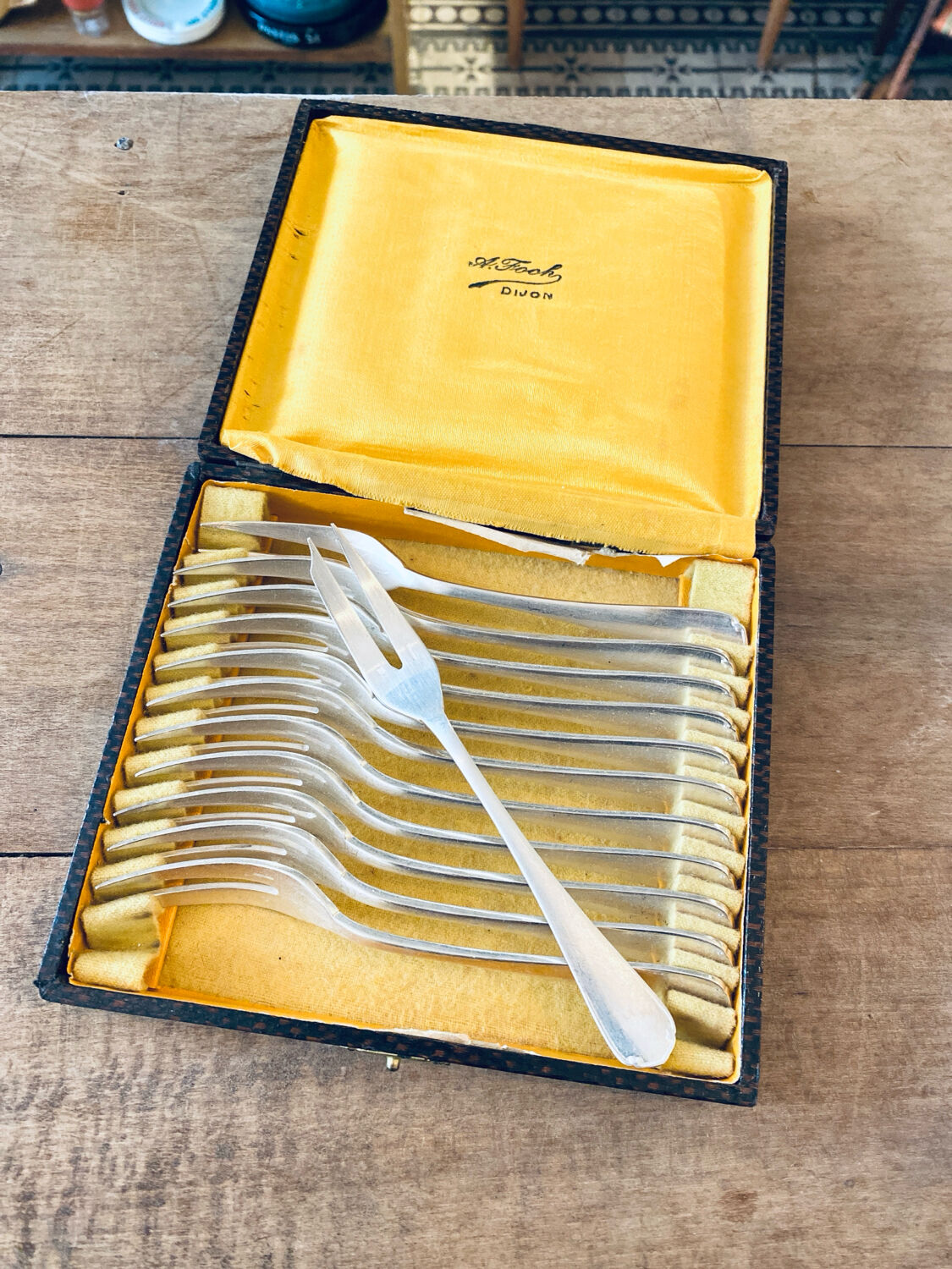 Box of 12 Christofle forks