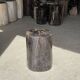Black petrified wood side table with beige stripes, fine mesh, H35 D24 - 33