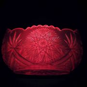Vintage coupe in Depression Glass (Rosaline Glass)